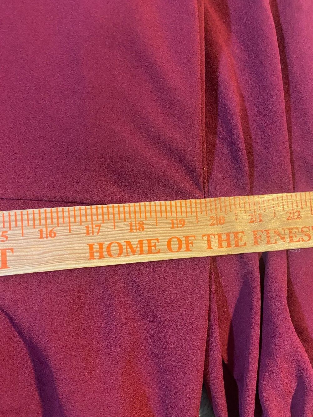 A New Day Dress Womens Plus XXL Burgundy Knee Length V Neck Bishop Sleeves Tie - Picture 7 of 9
